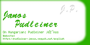 janos pudleiner business card